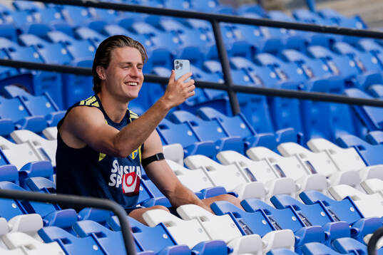 Mattias Svanberg of the Swedish national football team at a