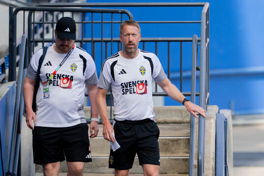 Analyst Christoffer Bernspång and Head coach Graham Potter