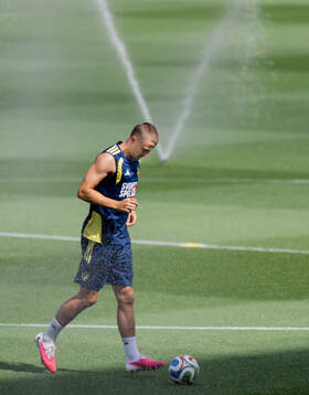 Gustaf Lagerbielke of the Swedish national football team at