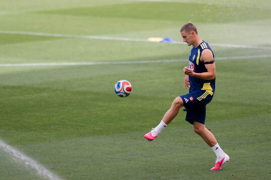 Gustaf Lagerbielke of the Swedish national football team at