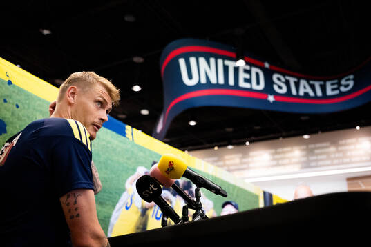 Eric Smith of the Swedish men's national football team