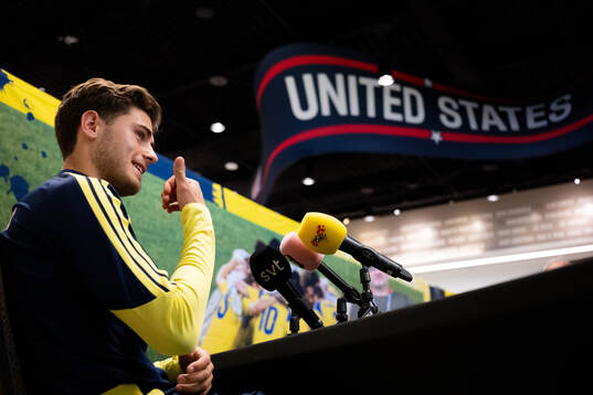 Besfort Zeneli of the Swedish men's national football team