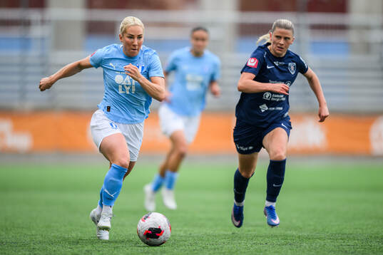 Malmö FFs Mia Persson och Eskilstuna United DFFs Michaela