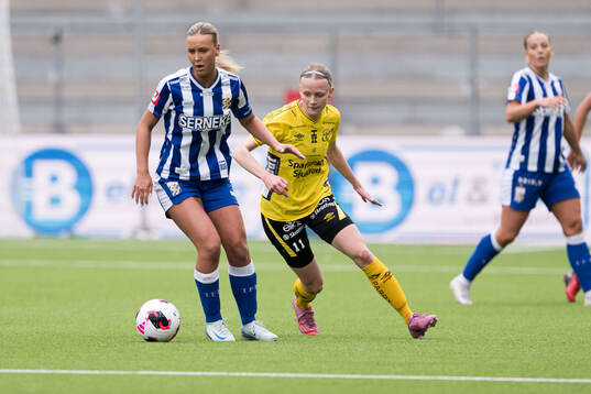 IFK Göteborgs Wilma Lantz och Elfsborgs Leann Nyström
