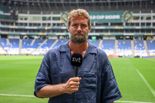 Olof Mellberg of the Swedish broadcaster SVT