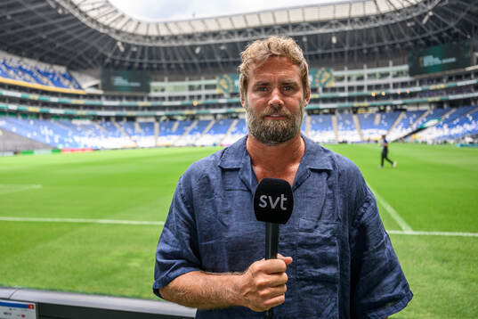 Olof Mellberg of the Swedish broadcaster SVT