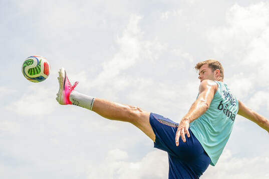 Alexander Sørloth of the Norwegian national football team