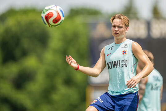 Andreas Schjelderup of the Norwegian national football team