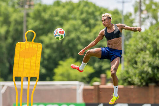Antonio Nusa of the Norwegian national football team at a