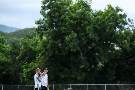 Head coach Graham Potter and assistant coach Andreas