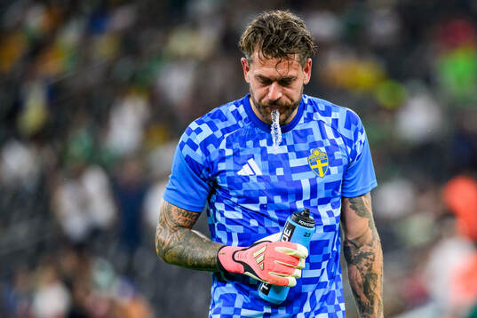 goalkeeper Kristoffer Nordfeldt of Sweden