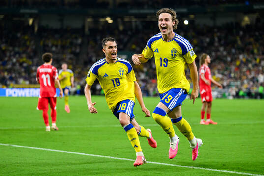 Yasin Ayari of Sweden and Mattias Svanberg of Sweden