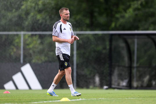 Assistant coach Sebastian Larsson of the Swedish national