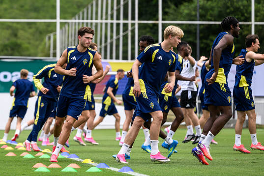 Besfort Zeneli of the Swedish national football team at a