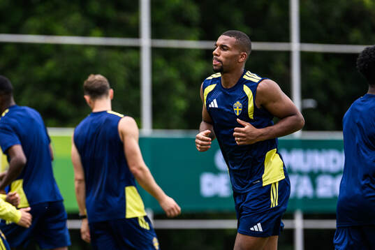 Isak Hien of the Swedish national football team at a