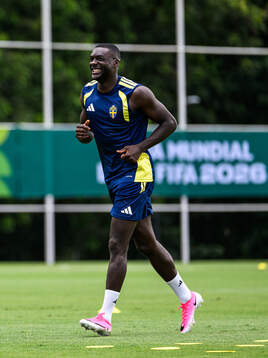 Ken Sema of the Swedish national football team at a