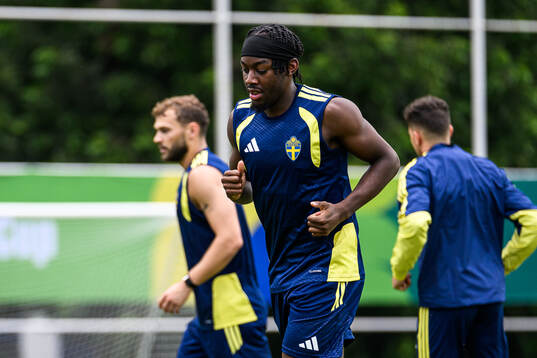 Anthony Elanga of the Swedish national football team at a