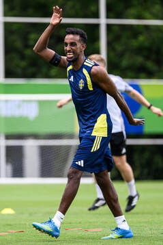Taha Ali of the Swedish national football team at a