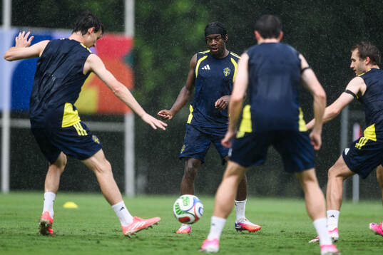 Anthony Elanga of the Swedish national football team at a
