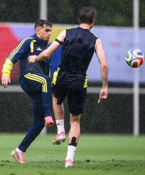 Yasin Ayari of the Swedish national football team at a