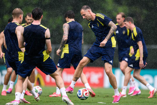 Gustaf Nilsson of the Swedish national football team at a
