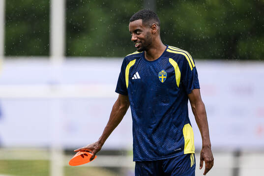 Alexander Isak of the Swedish national football team at a