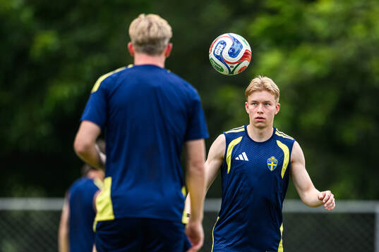 Daniel Svensson of the Swedish national football team at a