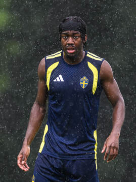 Anthony Elanga of the Swedish national football team at a