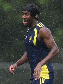 Anthony Elanga of the Swedish national football team at a
