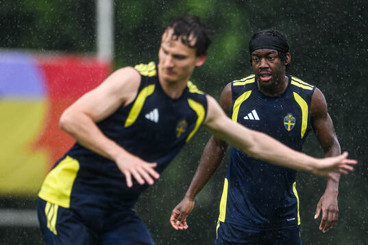 Anthony Elanga of the Swedish national football team at a