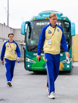 Herman Johansson of Sweden arrives at Estadio Monterrey