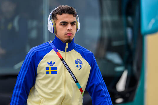 Yasin Ayari of Sweden arrives at Estadio Monterrey