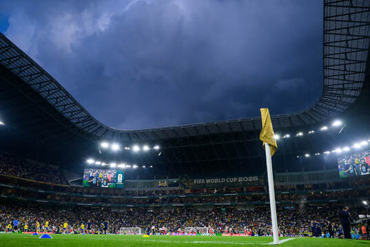 Heavy clouds over Estadio Monterrey
