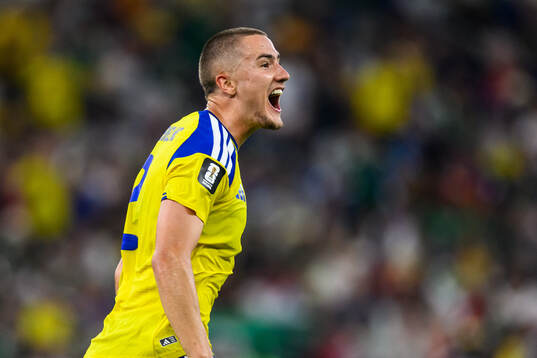 Gustaf Lagerbielke of Sweden celebrate