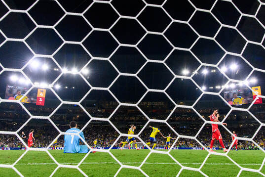 Yasin Ayari of Sweden celebrates