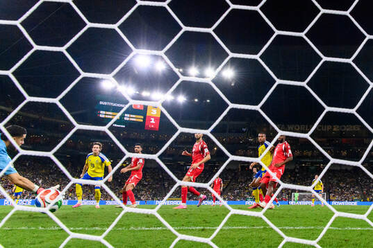 Mattias Svanberg of Sweden scores 4-1