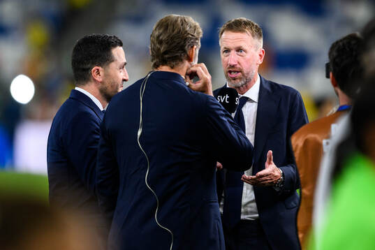 Head coach Graham Potter of Sweden in SVT’s studio