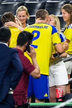 Gustaf Lagerbielke of Sweden with his girlfriend Johanna