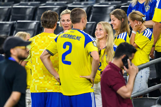 Gustaf Lagerbielke of Sweden with his girlfriend Johanna