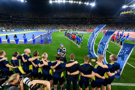 Coaching staff and players of Sweden