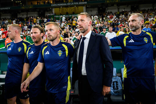 Assistant coaches Björn Hamberg and Sebastian Larsson,