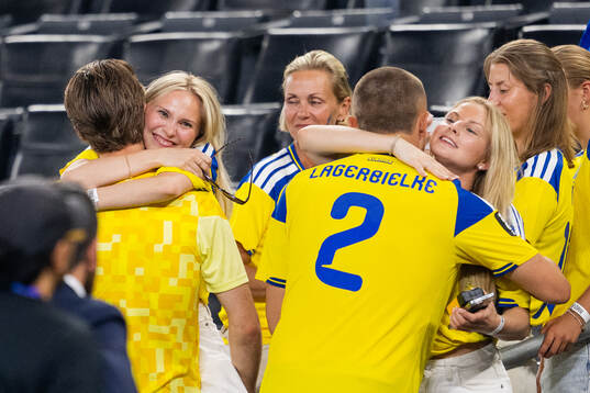 Benjamin Nygren and Gustaf Lagerbielke of Sweden with their