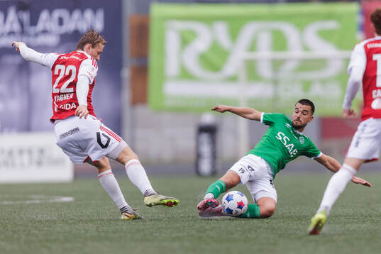Sandvikens Christian Wagner och Brages Haris Brkic