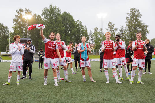 Sandvikens spelare jublar