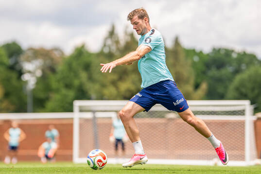 Alexander Sørloth of the Norwegian national football team