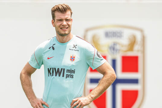 Alexander Sørloth of the Norwegian national football team