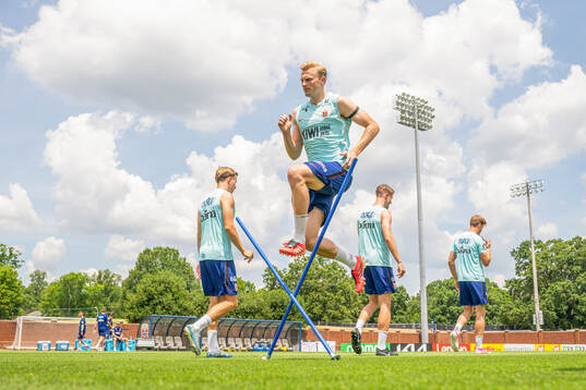 Sondre Langås of the Norwegian national football team at a