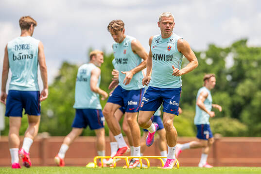 Julian Ryerson of the Norwegian national football team at a