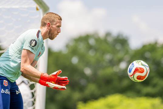 Goalkeeper Egil Selvik of the Norwegian national football