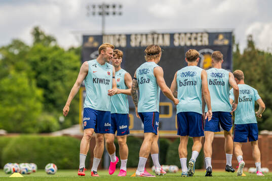 Sondre Langås of the Norwegian national football team at a